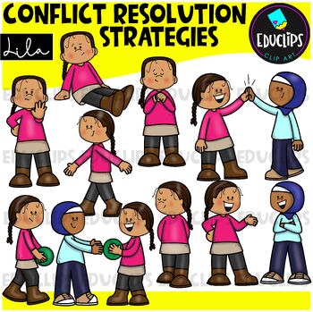 Conflict Resolution - Lila - Clip Art Set {Educlips Clipart}