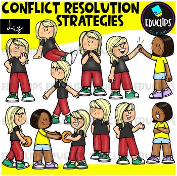 Conflict Resolution - Liz - Clip Art Set {Educlips Clipart}