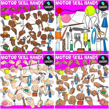 Motor Skills Hands Clip Art Set {Educlips Clipart}