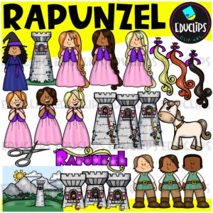 Rapunzel Clip Art Bundle {Educlips Clipart}