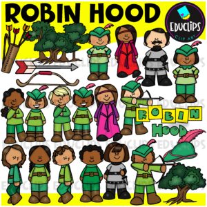 Robin Hood Clip Art Set {Educlips Clipart}