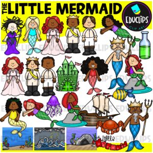 The Little Mermaid Clip Art Set {Educlips Clipart}