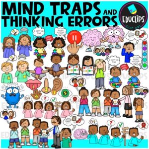 Mind Traps and Thinking Errors | Social Emotional Clipart Set {Educlips Clipart}