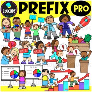 Prefix PRO Clipart Set for Word Study, Phonics & Vocabulary {Educlips}