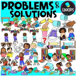 Problems & Solutions Clipart | Problem Solving, SEL, Life Skills Clip Art Set
