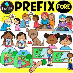 Prefix FORE Clipart Set for Word Study, Phonics & Vocabulary {Educlips}
