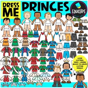Dress Me | Dress Up Princes Clip Art Set {Educlips Clipart}