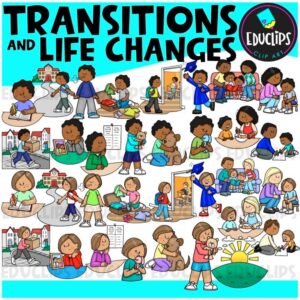 Transitions and Life Changes | Social Emotional Clipart Set {Educlips Clipart}