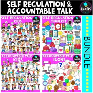 Self-Regulation & Accountable Talk Clip Art Bundle | SEL Classroom Graphics