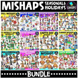 Mishaps: Seasonal & Holidays Clip Art Bundle {Educlips Clipart}