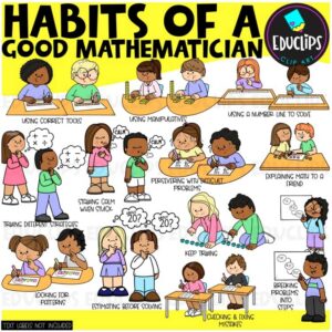 Habits of a Good Mathematician Clipart – Math Practices & Growth Mindset