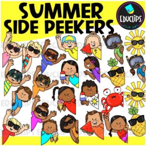 Summer Side Peekers Clipart Set {Educlips Clipart}