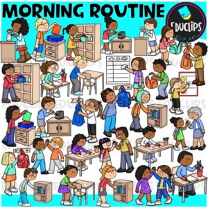 Morning Routine Clipart Set {Educlips Clipart}
