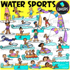 Water Sports Clip Art Set {Educlips Clipart}