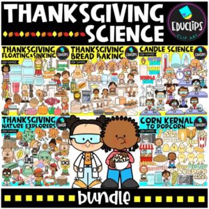 Thanksgiving Science STEM & Fall Themes Clipart Bundle {Educlips}