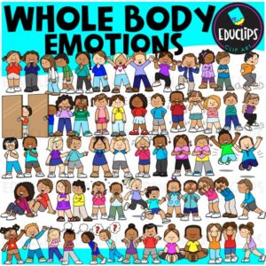 Whole Body Emotions Clip Art {Educlips}
