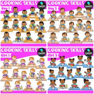Simple Cooking Skills Clipart Set {Educlips}