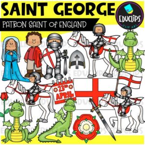 Saint George | Patron Saint of England Clipart Set {Educlips Clipart}