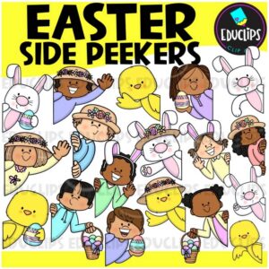 Easter Side Peekers Clipart Set {Educlips Clipart}