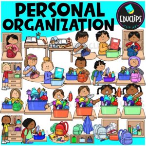 Personal Organization Clipart Set {Educlips Clipart}