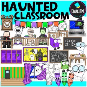 Haunted Classroom Clip Art Set {Educlips Clipart}