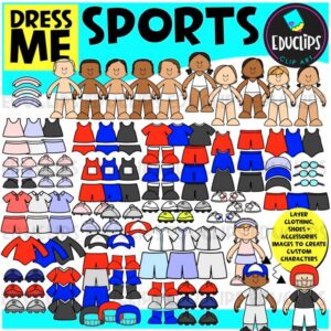 Dress Me | Dress Up Sports Wear Clip Art Set {Educlips Clipart}