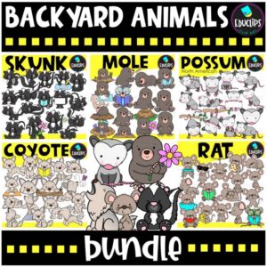 Backyard Animals Clip Art Bundle, Woodland Wildlife, Nocturnal Creatures