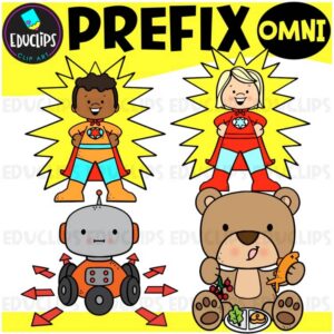 OMNI- Prefix Clip Art | ELA Vocabulary, Word Study Graphics {Educlips Clipart}