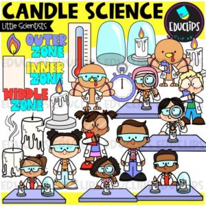 Candle Science Clip Art Set | Scientists | Fire & Flame Experiments {Educlips}