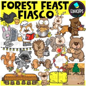 Forest Feast Fiasco Clipart Set {Educlips Clipart}