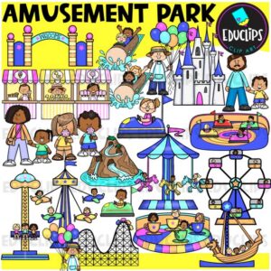 Amusement Park Clip Art Set {Educlips Clipart}