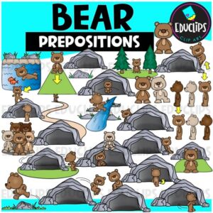 Prepositions Clip Art – Bear Theme | Positional Words {Educlips Clipart}