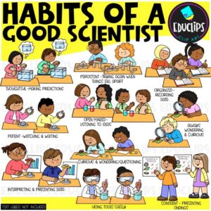 Habits of a Good Scientist Clipart –Science Practices, Inquiry Skills {Educlips}