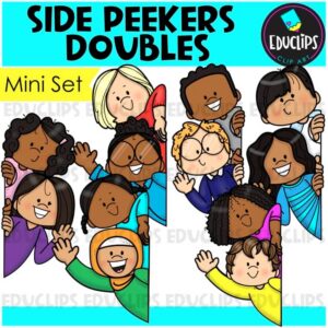 Side Peekers Doubles Clip Art Mini Set {Educlips Clipart}