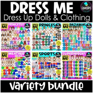 Dress Me | Dress Up Variety Clip Art Bundle {Educlips Clipart}