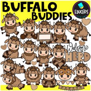 Buffalo Buddies Clipart Set {Educlips}