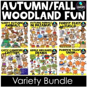 Autumn/Fall Woodland Fun Variety Clipart Bundle {Educlips Clipart}