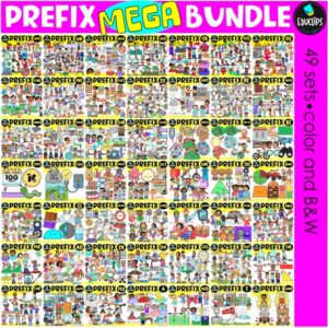 Prefix Clip Art Mega Bundle | Phonics | Morphology & Vocabulary {Educlips}