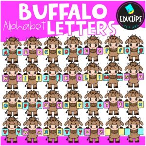 Buffalo Alphabet Letters Clipart Set {Educlips}