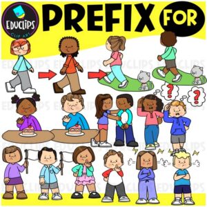 FOR Prefix Clipart | Prefix Vocabulary Activities | FOR Words Clipart | Educlips
