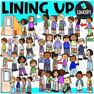 Lining Up | Classroom Management & Routines Clipart Set {Educlips Clipart}