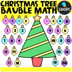 Christmas Tree Bauble Math Clipart Set {Educlips}